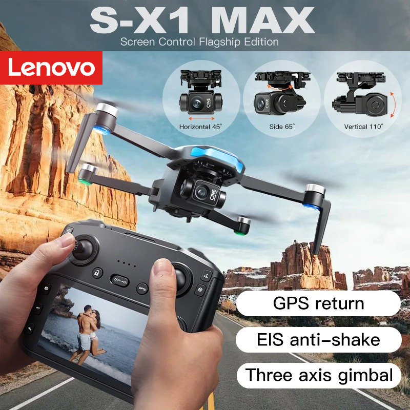 Drone Camera With Gimbal - โดรน Lenovo GPS S-X1 กล้อง 8K