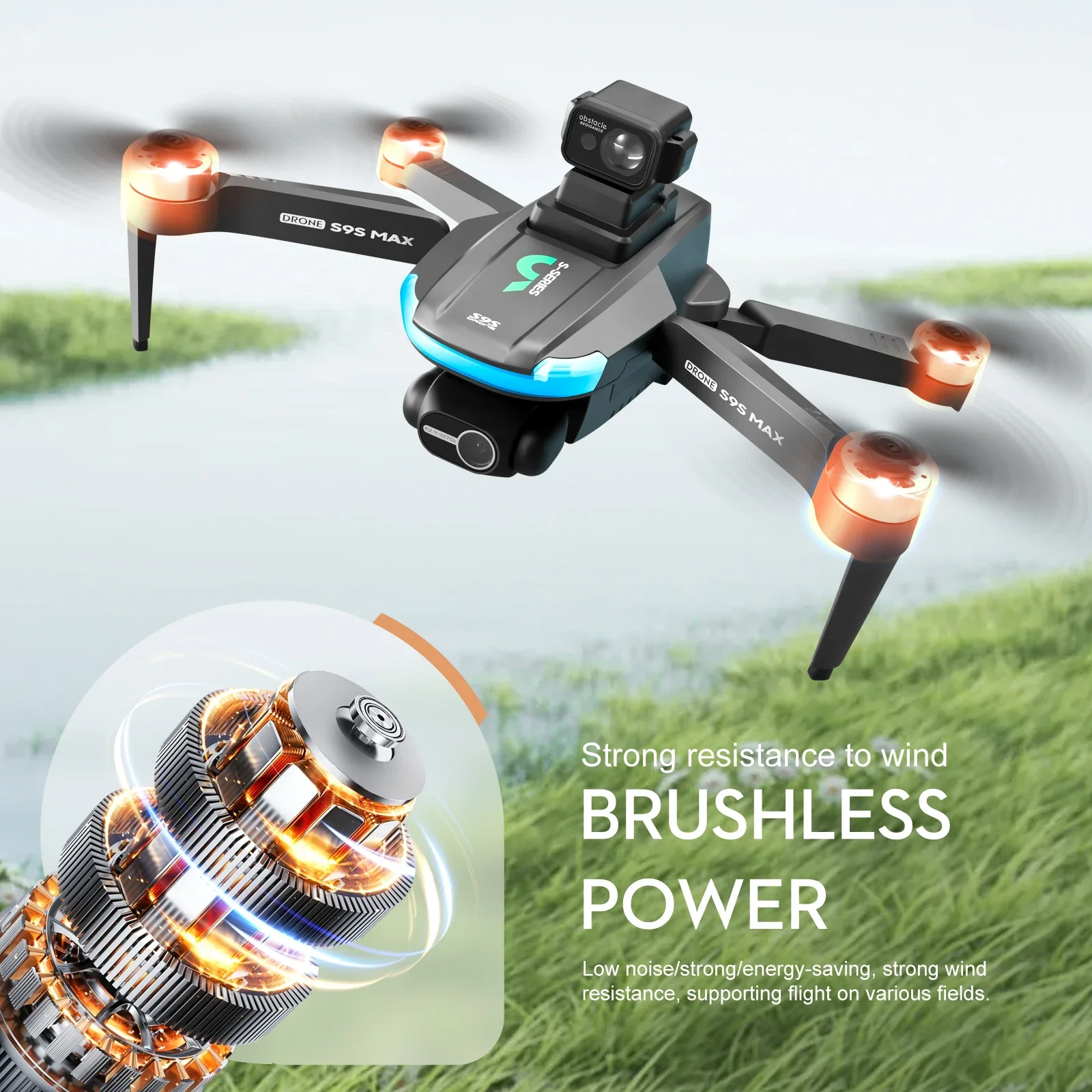 ใหม่S9S MAX MINI Drone 4K 2 แก - Drone Camera Hd บทวิจารณ์และราคา