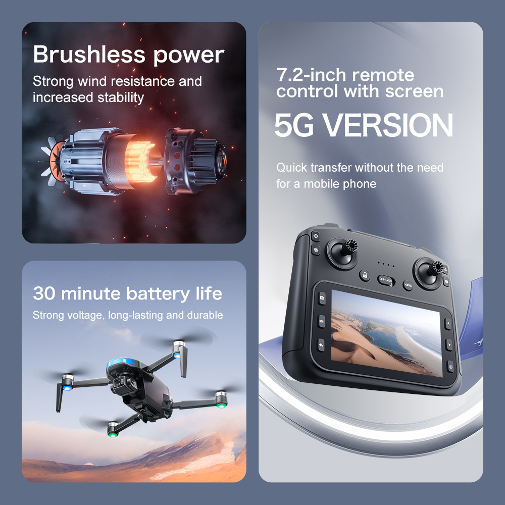 โดรน Lenovo GPS S-X1 กล้อง 8K  - Drone Camera With Gimbal บทวิจารณ์และราคา