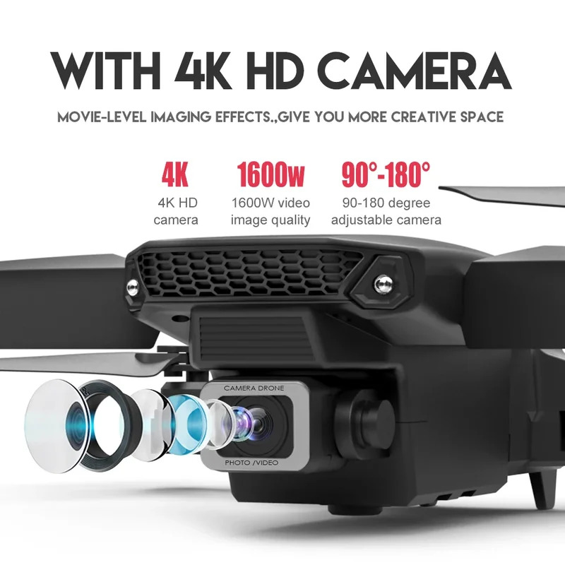 โดรนพับได้อัจฉริยะ E88 Pro รอง - Drone Camera Mount บทวิจารณ์และราคา
